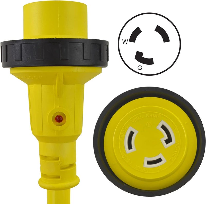 Conntek Marine Shore Pigtail Adapter Cord - 50 Amp 125 Volt Shore Power Plug with 30 Amp Female Connector - Image 3
